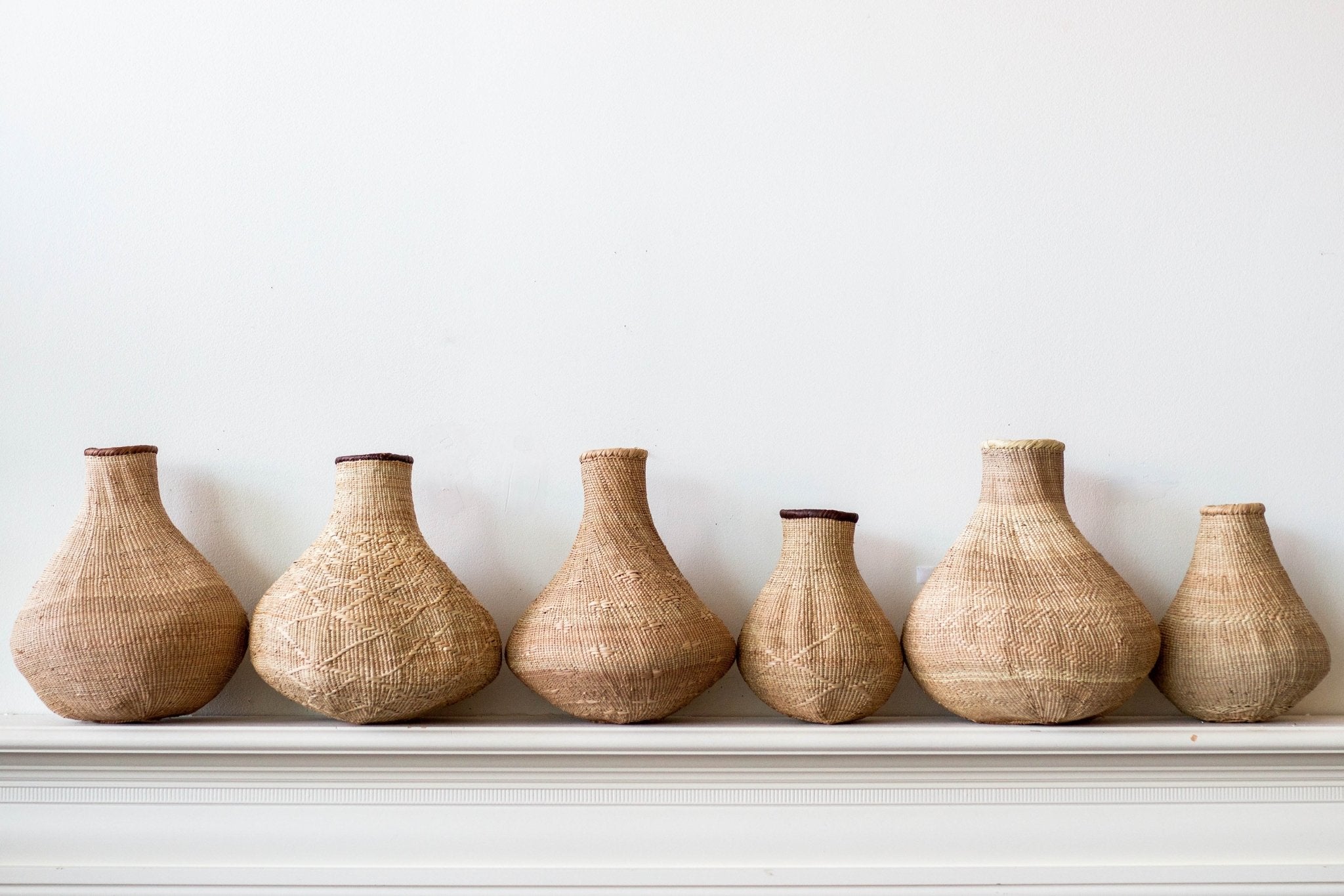 Binga Nongo Natural Woven Gourd Basket Kanju Interiors