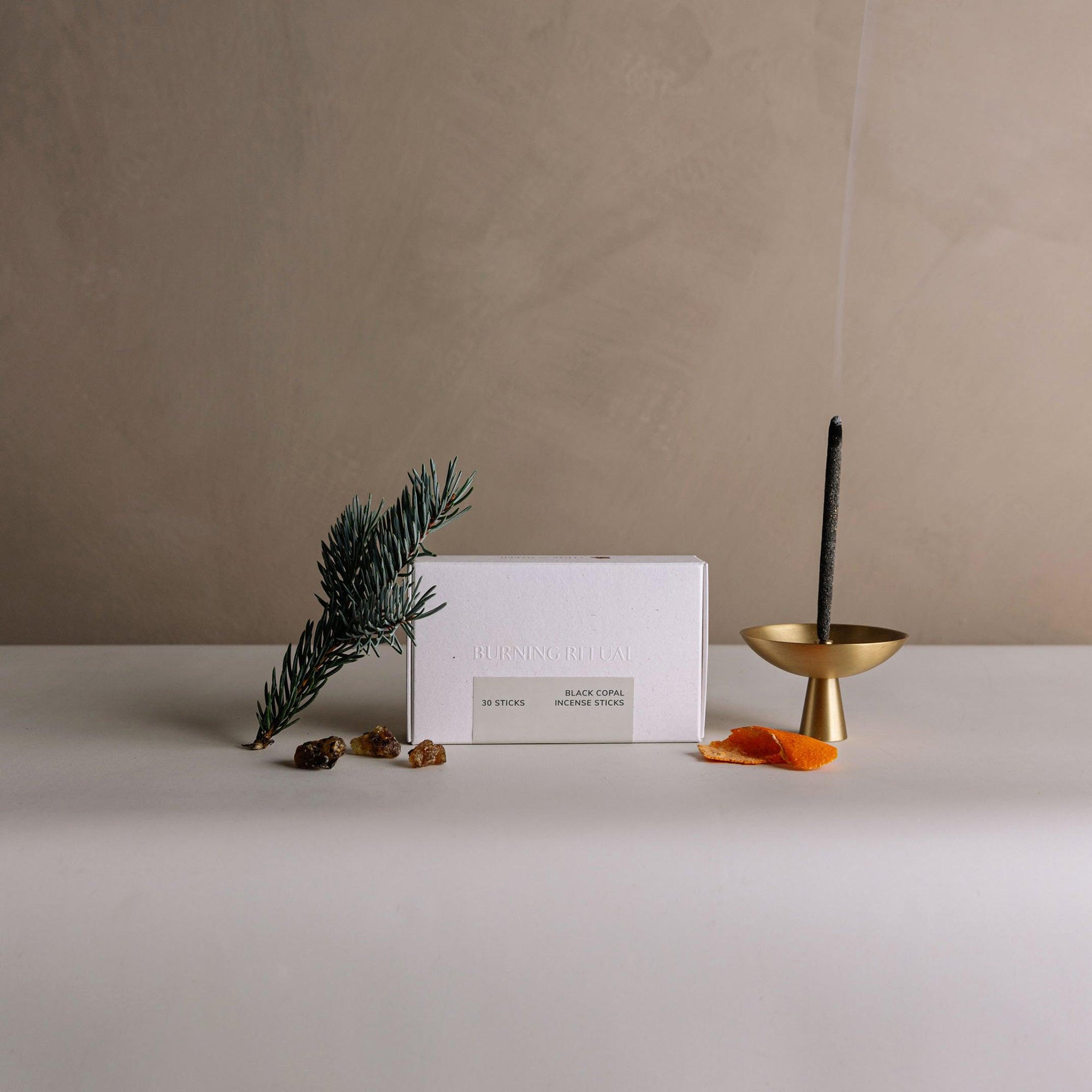 Black Copal Short Incense Sticks – Hand - Rolled in Peru (30 Sticks) CEDAR AND MYRRH