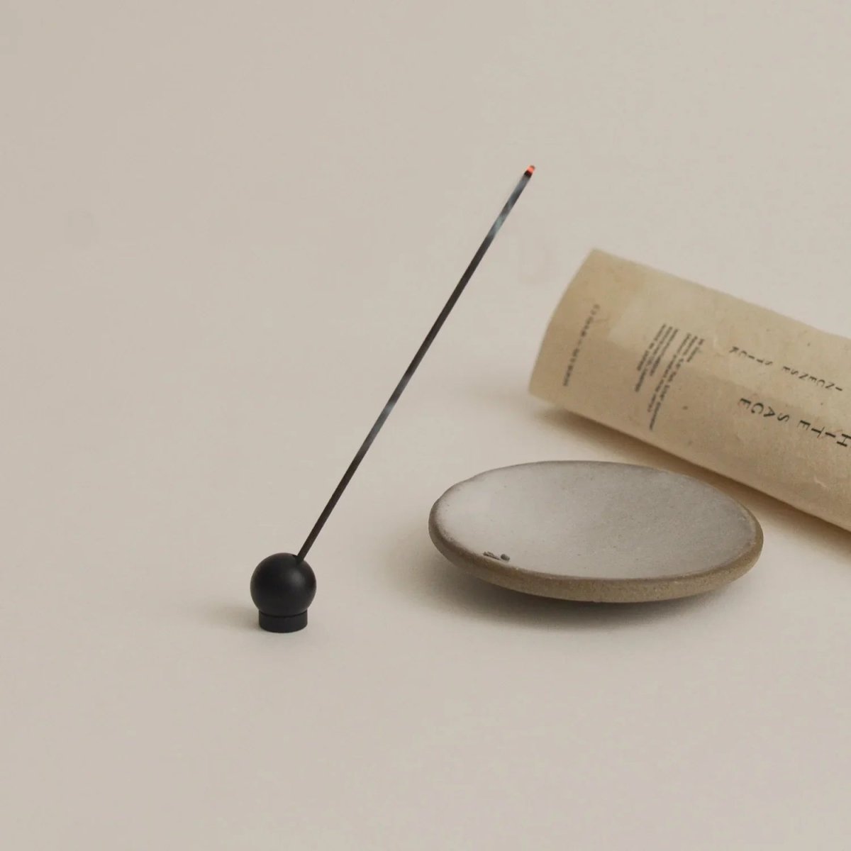 Black Sphere Brass Incense Holder CEDAR AND MYRRH