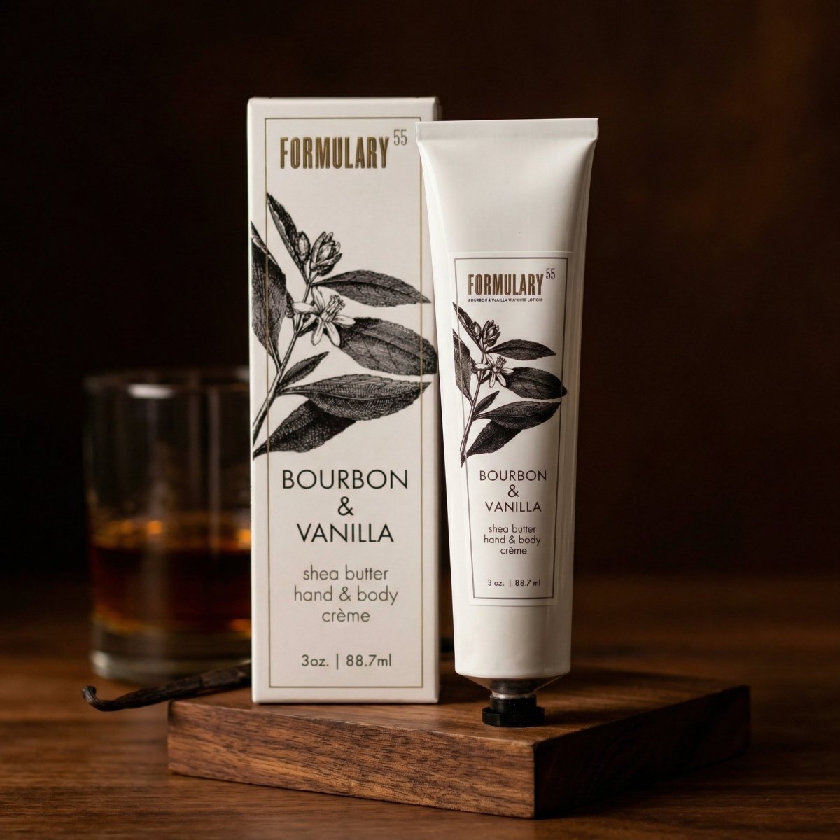 Bourbon & Vanilla - On-the-Go Shea Butter Hand and Body Creme Tube Formulary 55