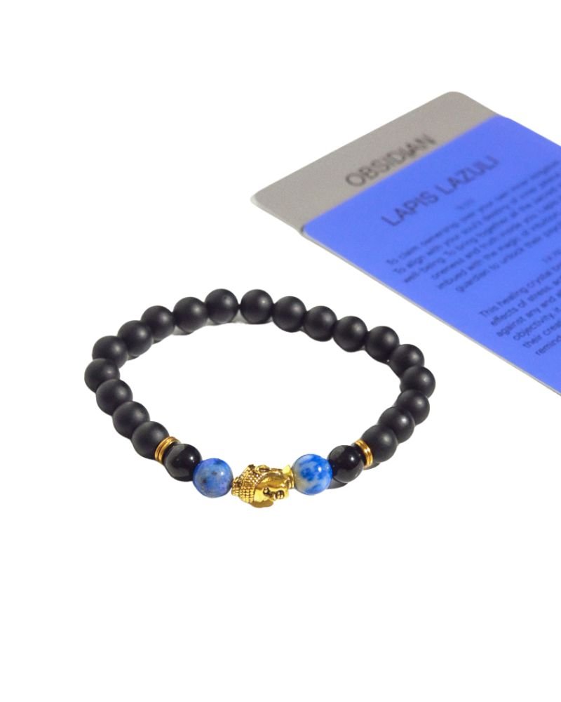 Buddha Stone w/ Lapis + Obsidian CRYSTALS.COM