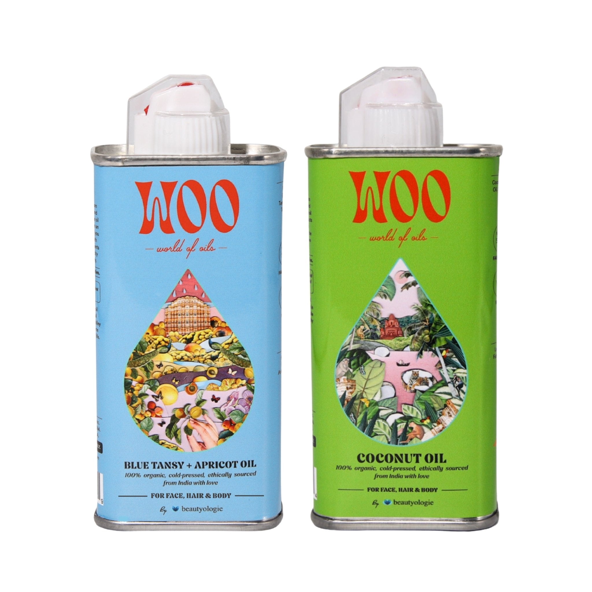 Bundle of 2 Oils, 100% Organic Beautyologie