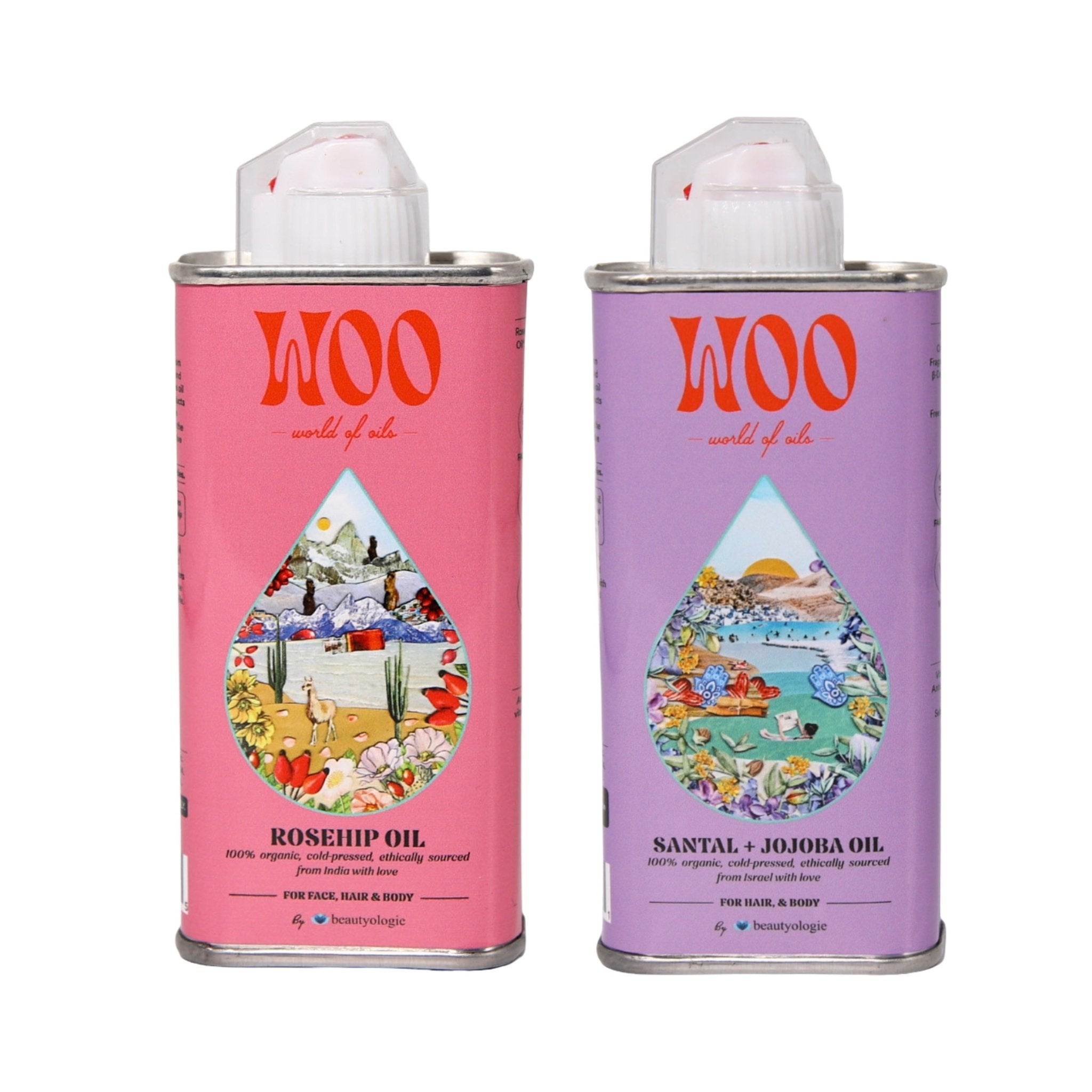 Bundle of 2 Oils, 100% Organic Beautyologie