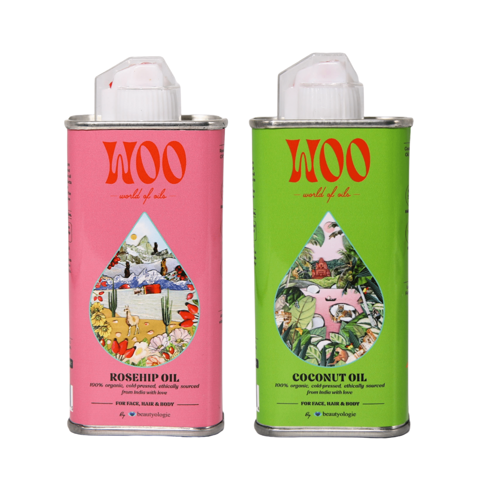 Bundle of 2 Oils, 100% Organic Beautyologie