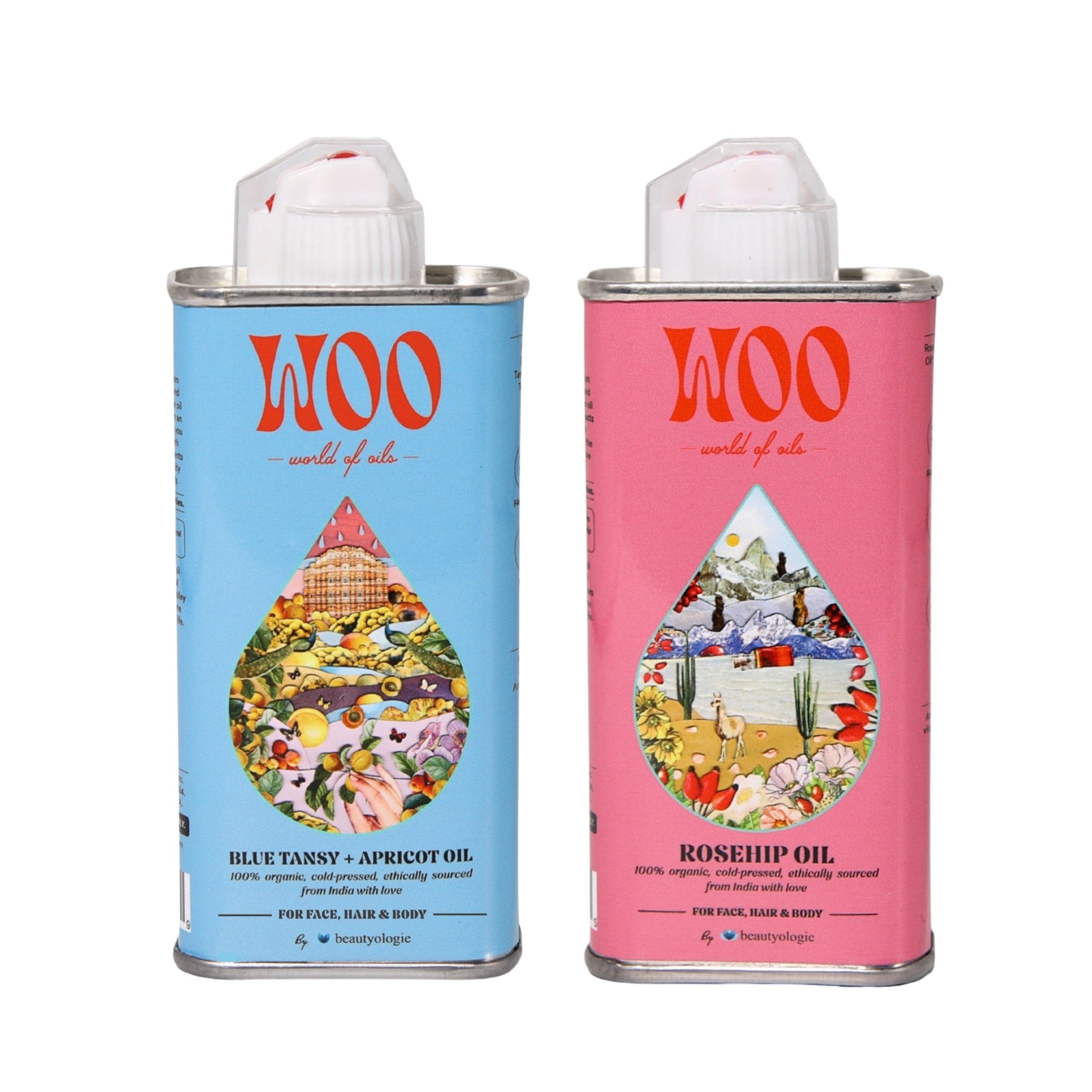 Bundle of 2 Oils, 100% Organic Beautyologie