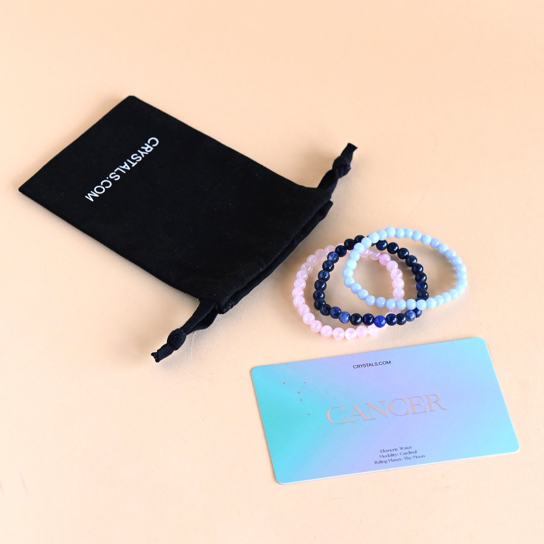 Cancer Bracelet Trio CRYSTALS.COM
