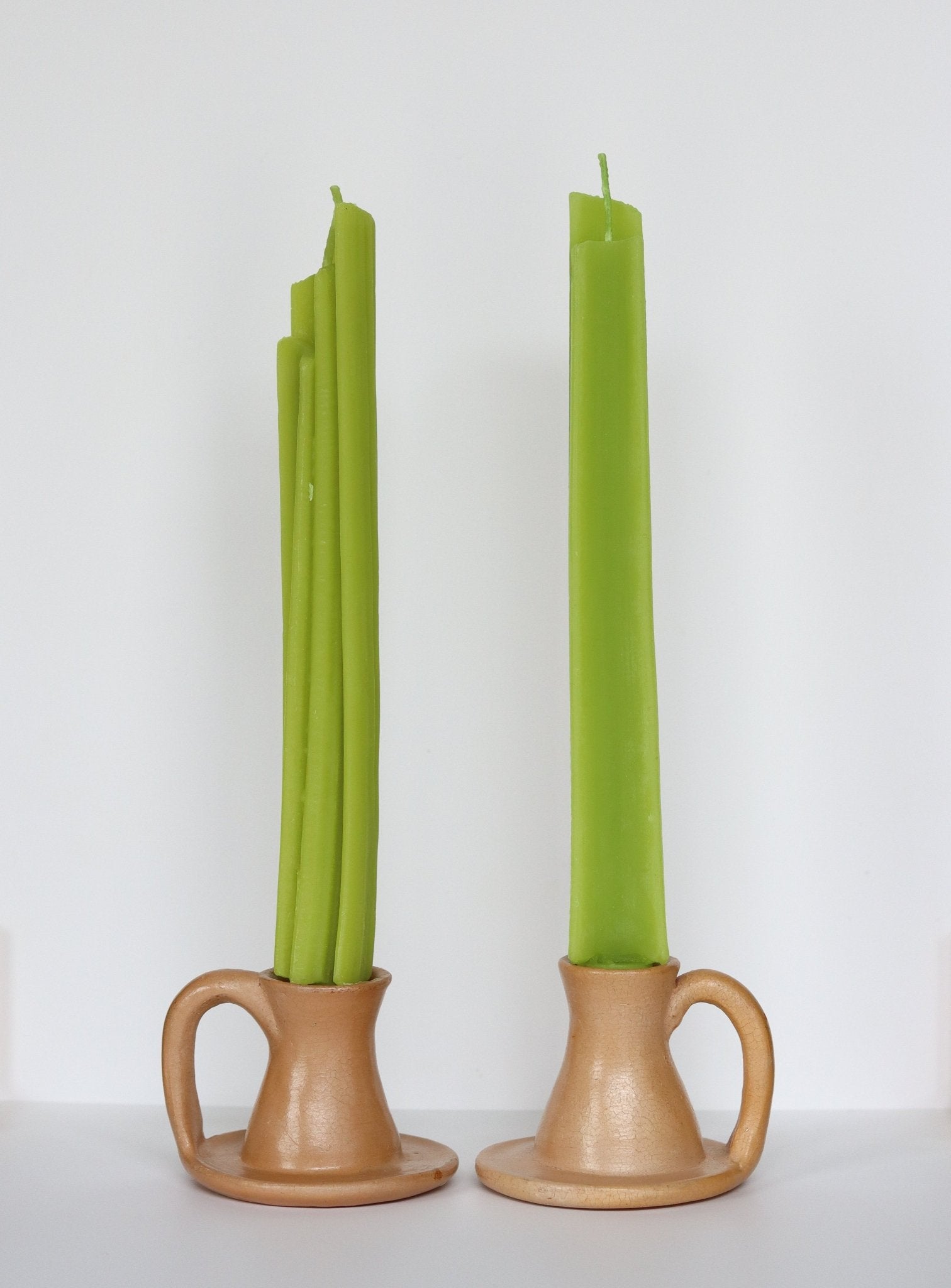 Celery Taper Beeswax Candles
