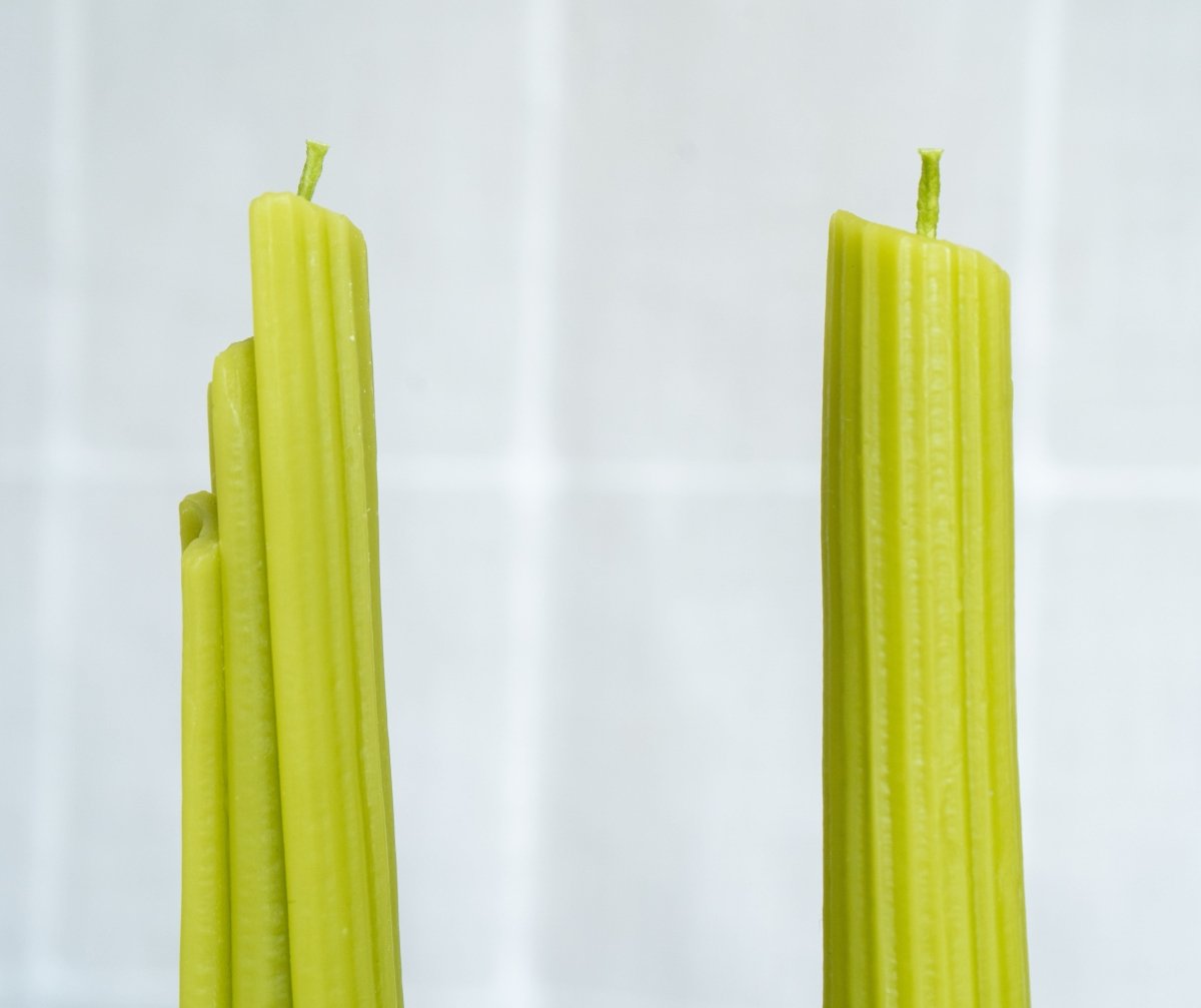 Celery Taper Beeswax Candles Happy Organics