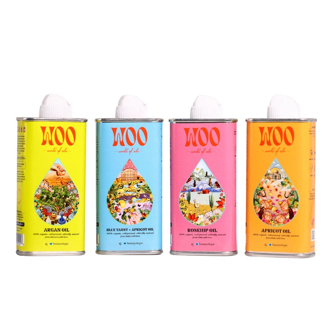 Collection of 4 Oils, 100% Organic Beautyologie