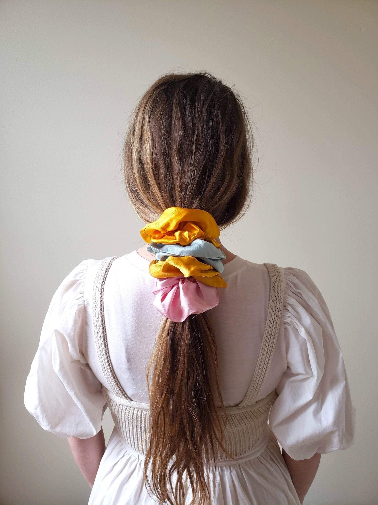 COLOR POP! Solid Botanically Dyed Silk Hair Scrunchie dyekween