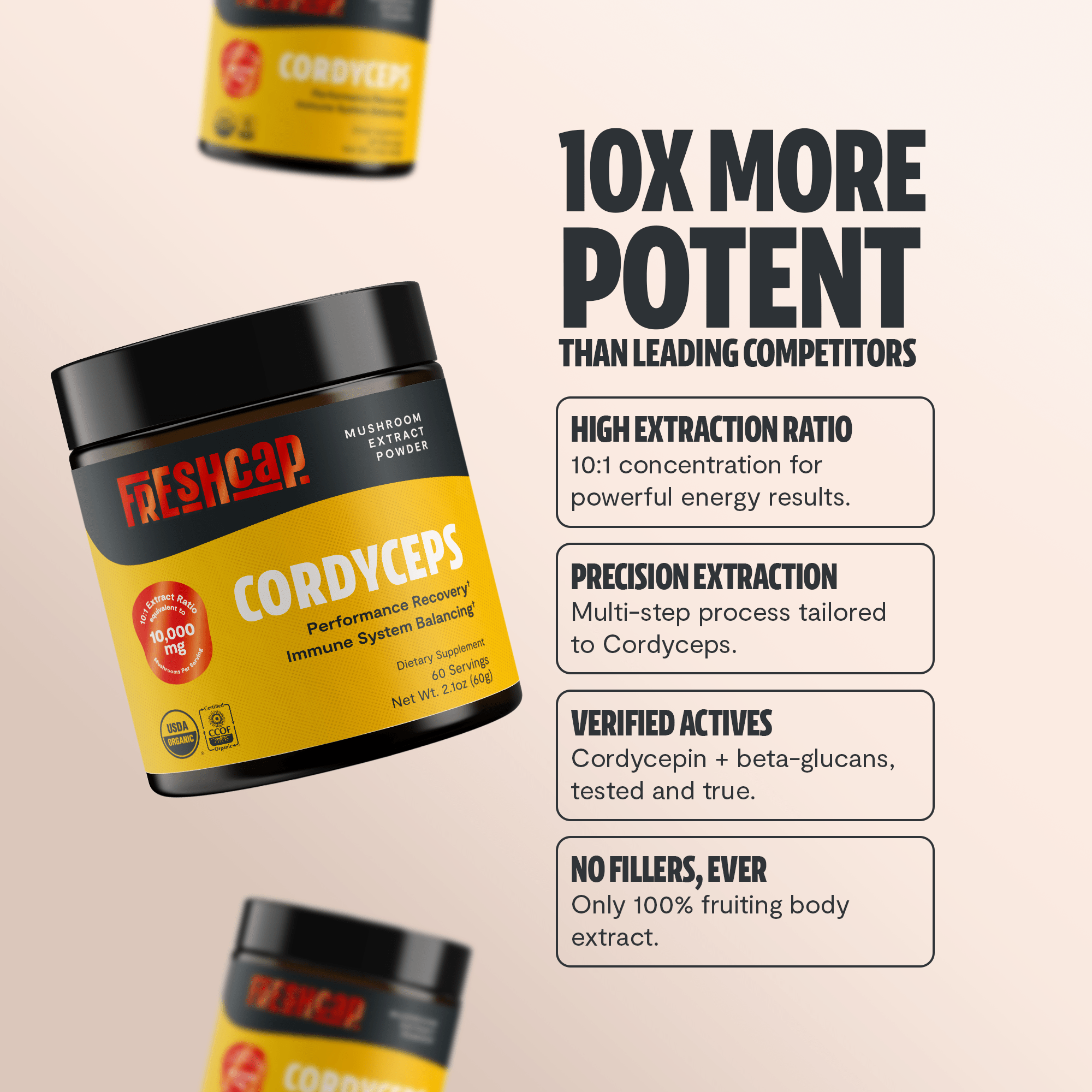 Cordyceps Mushroom Extract Powder FreshCap Mushrooms