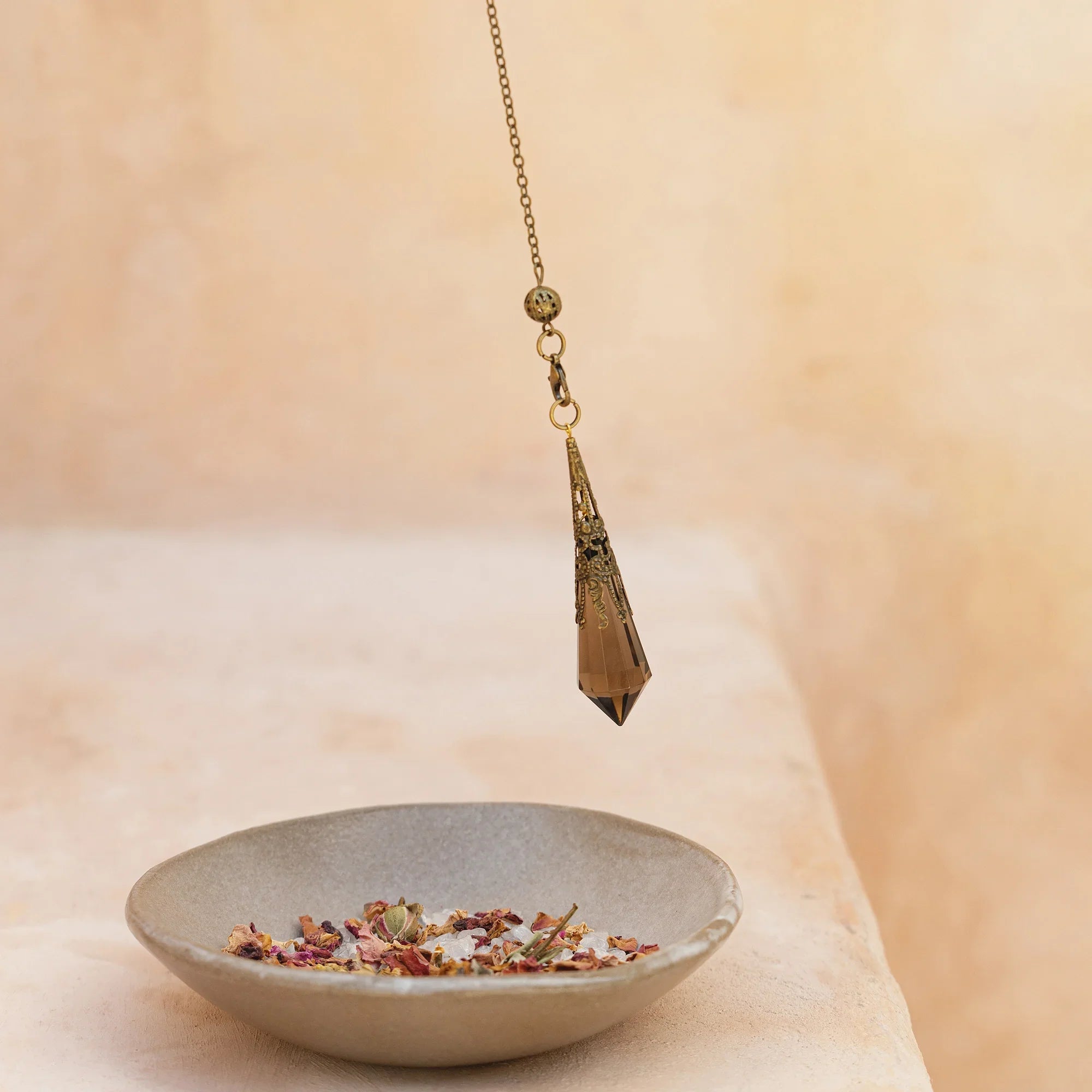 Natural Smoky Quartz Crystal Divination Pendulum