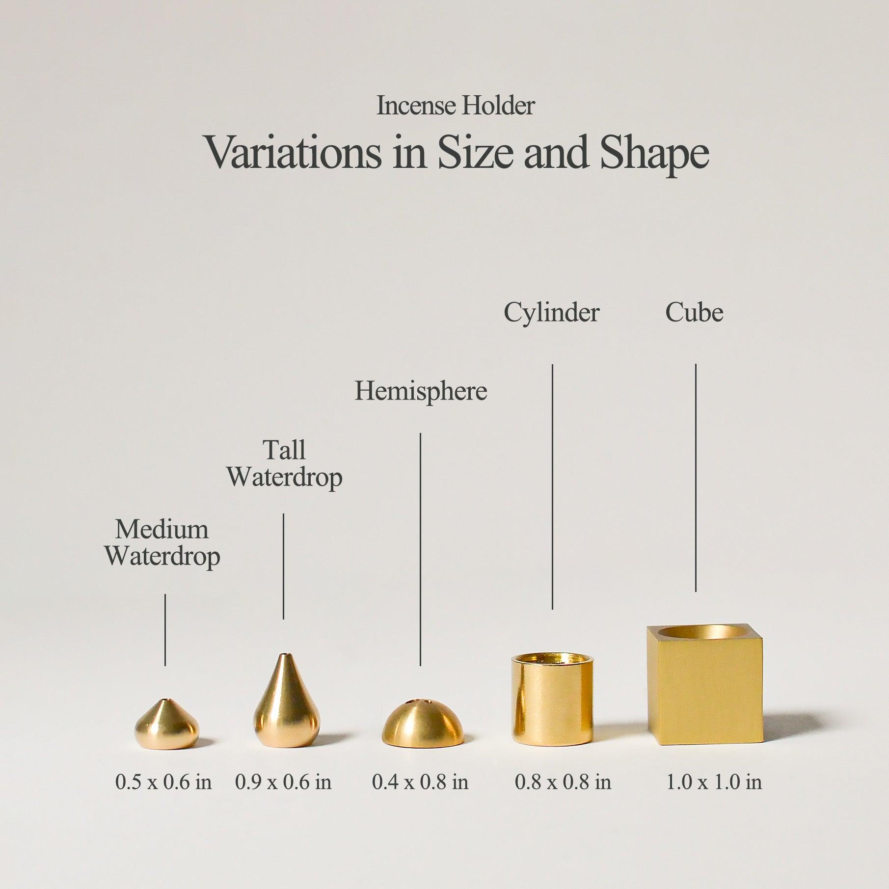 Cubic Brass Incense Holder CEDAR AND MYRRH