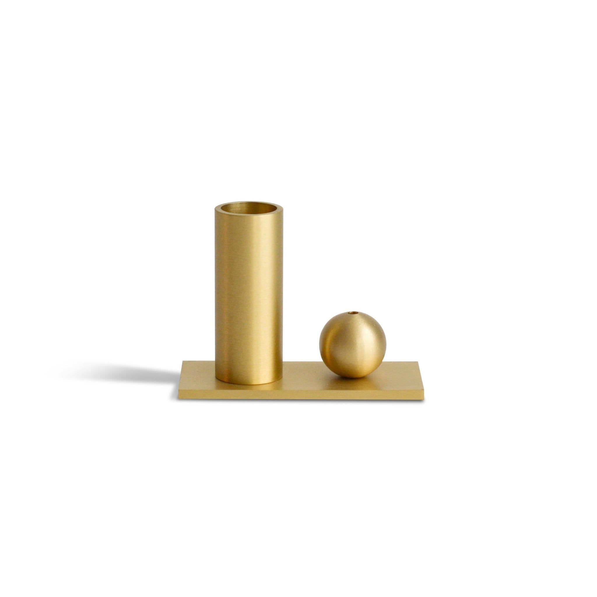 Cylinder & Sphere Brass Incense Holder CEDAR AND MYRRH