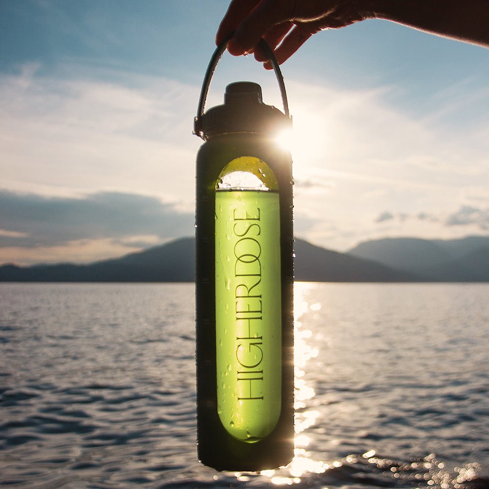DailyDOSE Time - Marked Glass Water Bottle HigherDOSE