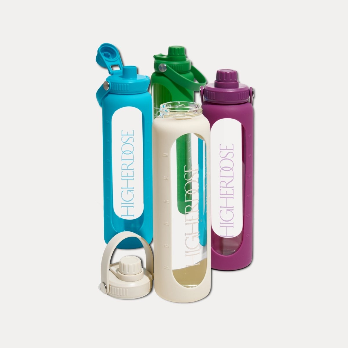 DailyDOSE Time - Marked Glass Water Bottle HigherDOSE
