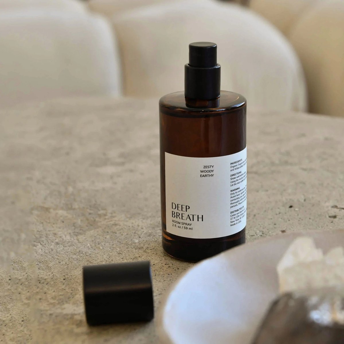 Deep Breath Wellness Room Spray – Zesty · Woody · Earthy CEDAR AND MYRRH