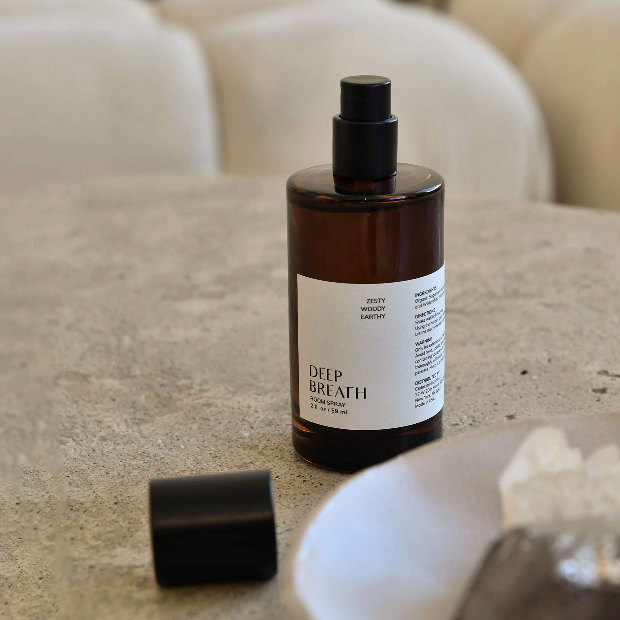 Deep Breath Wellness Room Spray – Zesty · Woody · Earthy CEDAR AND MYRRH