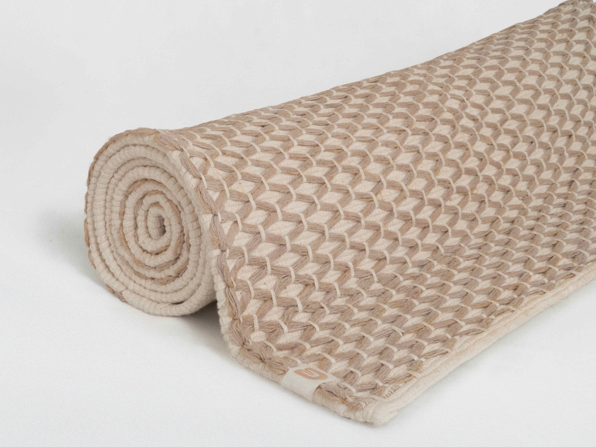 Diamond Yoga Mat - Clay & Cream 7mm okoliving