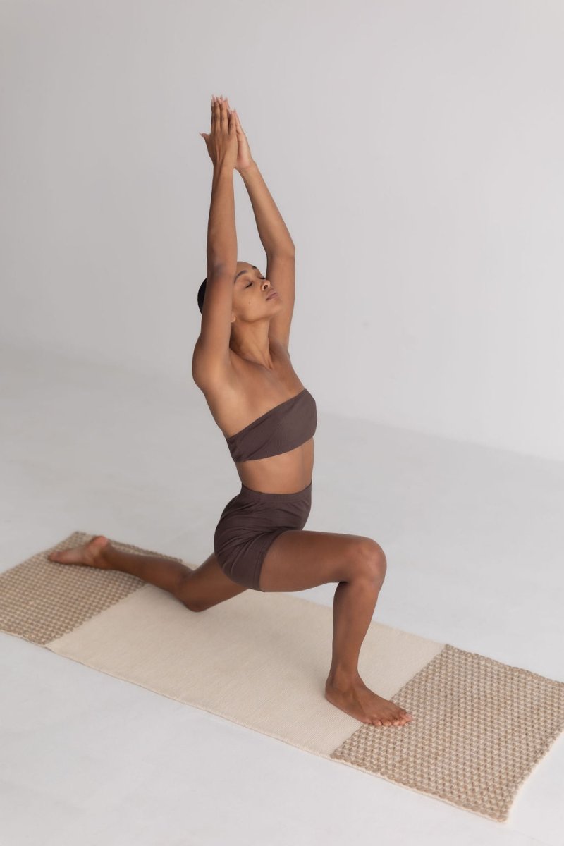 Diamond Yoga Mat - Clay & Cream 7mm okoliving