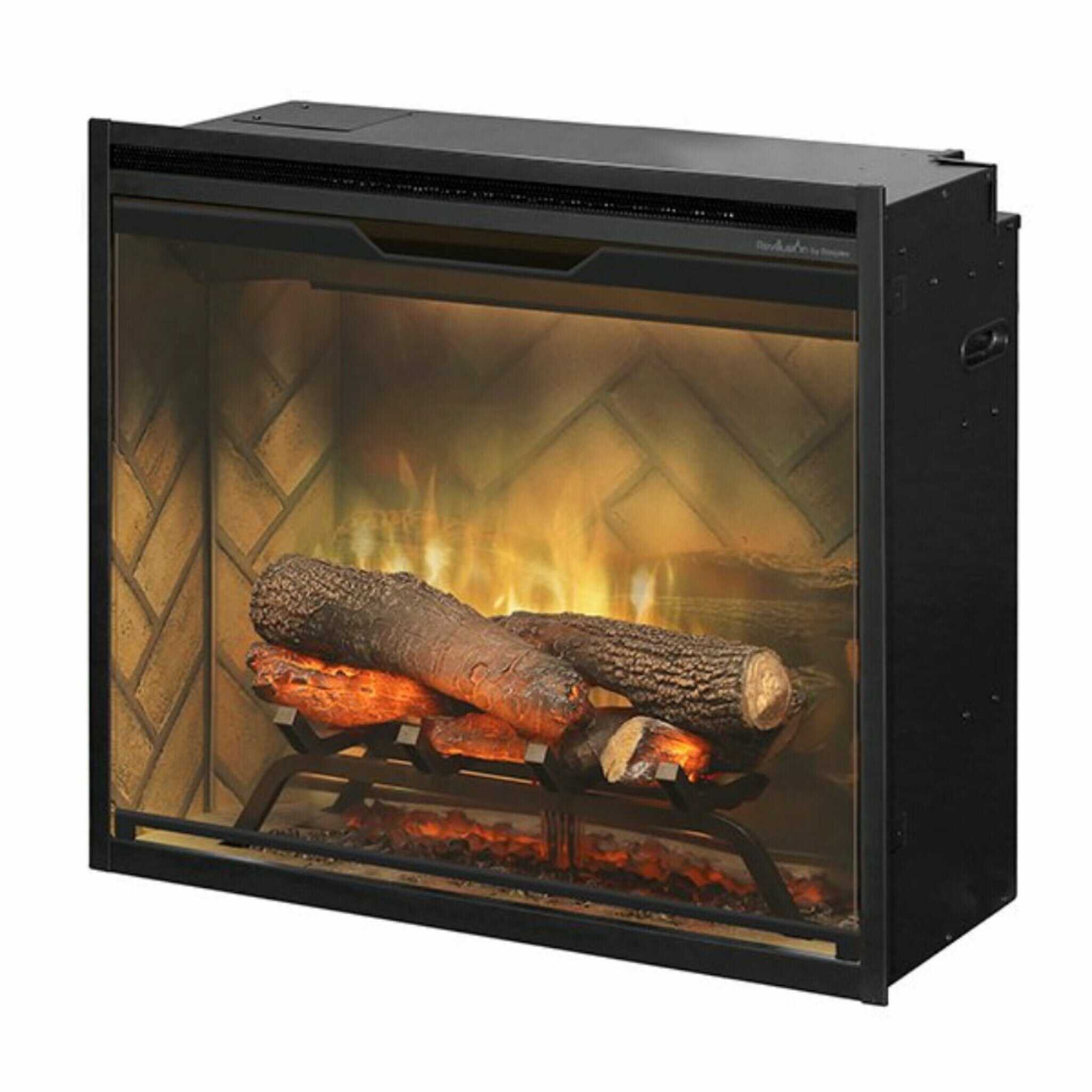 Dimplex Revillusion Herringbone Brick Built - In Electric Firebox With Front Glass [RBF30/36/42] (SAK12893) SAKSBY WHOLESALE
