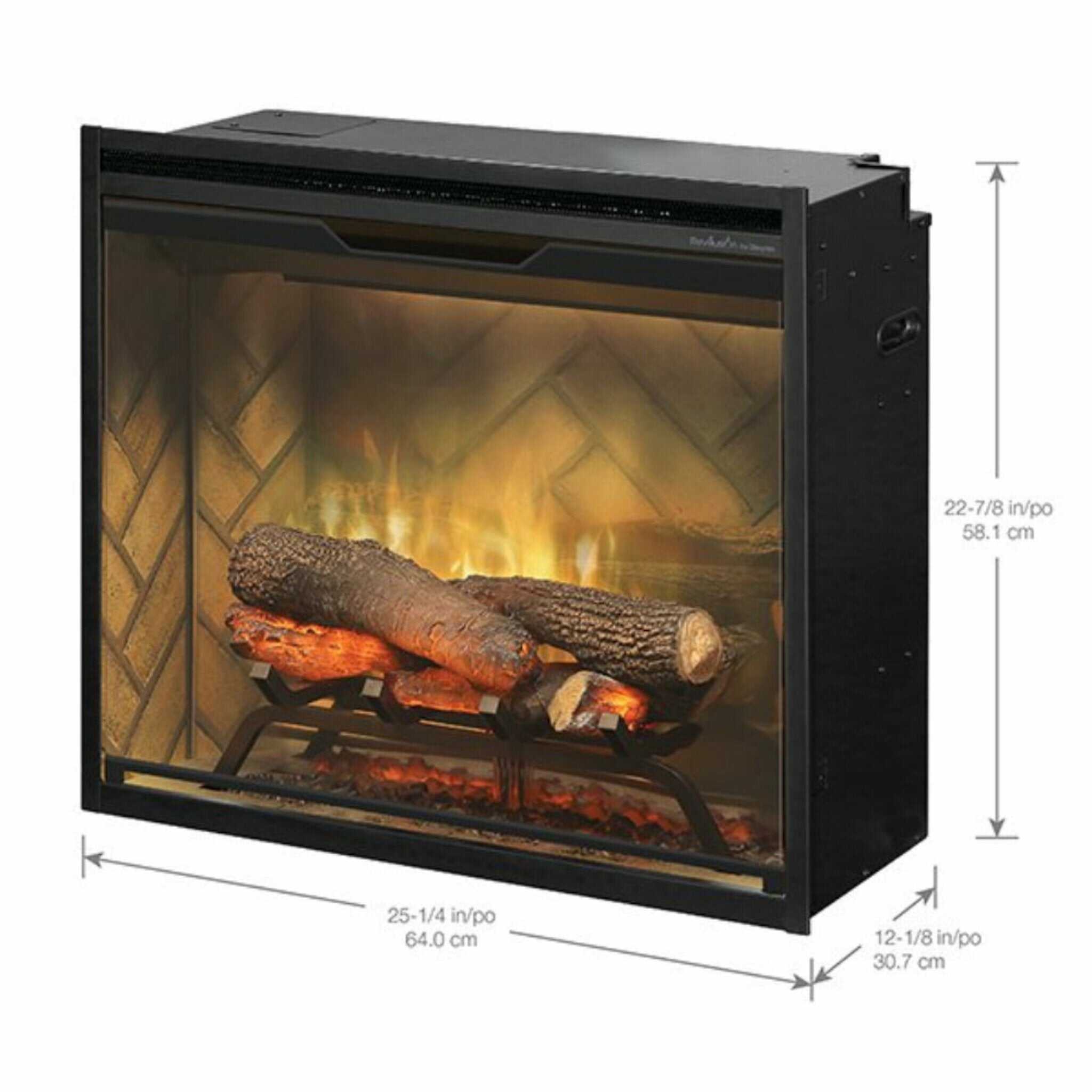Dimplex Revillusion Herringbone Brick Built - In Electric Firebox With Front Glass [RBF30/36/42] (SAK12893) SAKSBY WHOLESALE