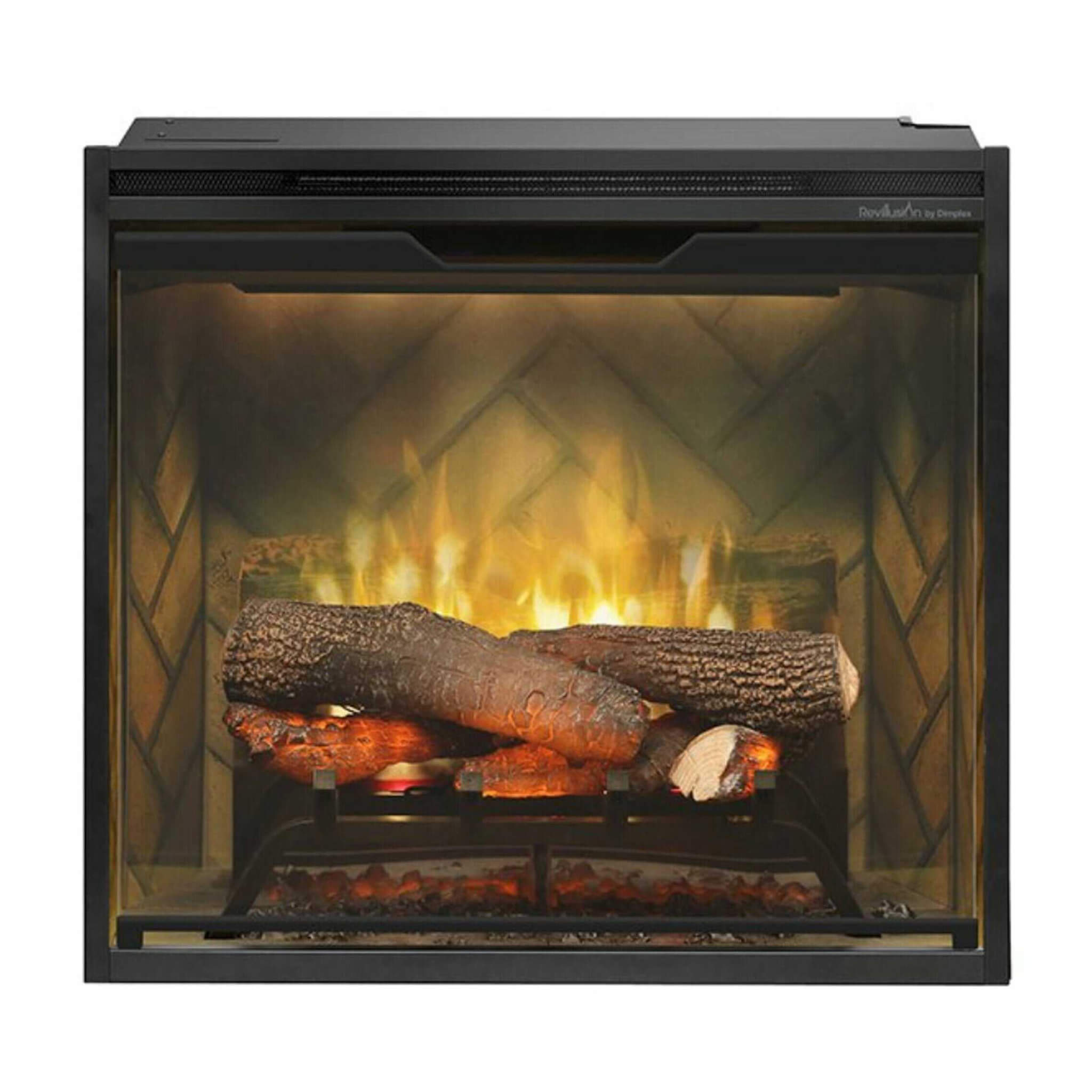 Dimplex Revillusion Herringbone Brick Built - In Electric Firebox With Front Glass [RBF30/36/42] (SAK12893) SAKSBY WHOLESALE