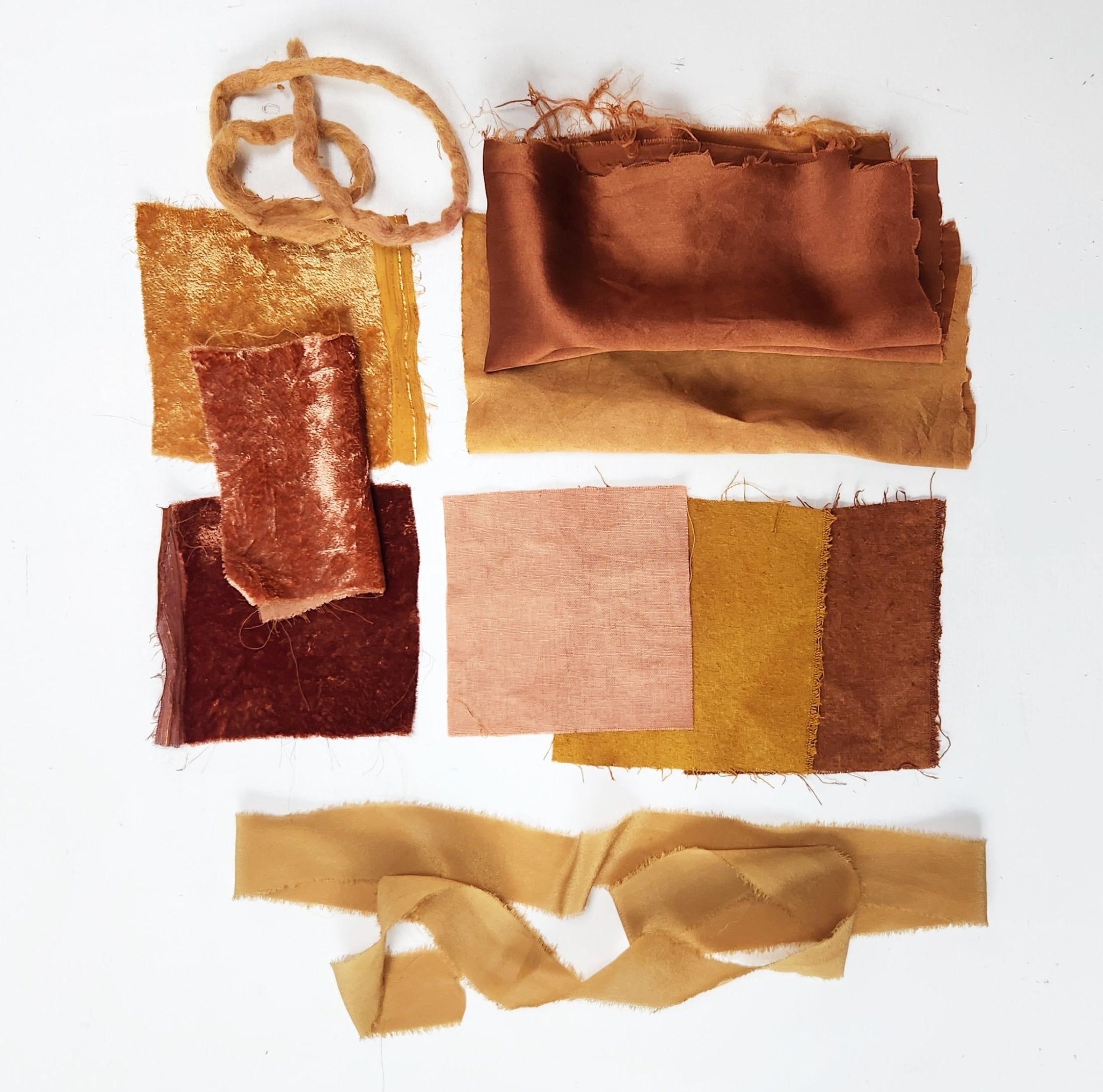 EARTH TONES Solid Botanically Dyed Silk Hair Scrunchie dyekween