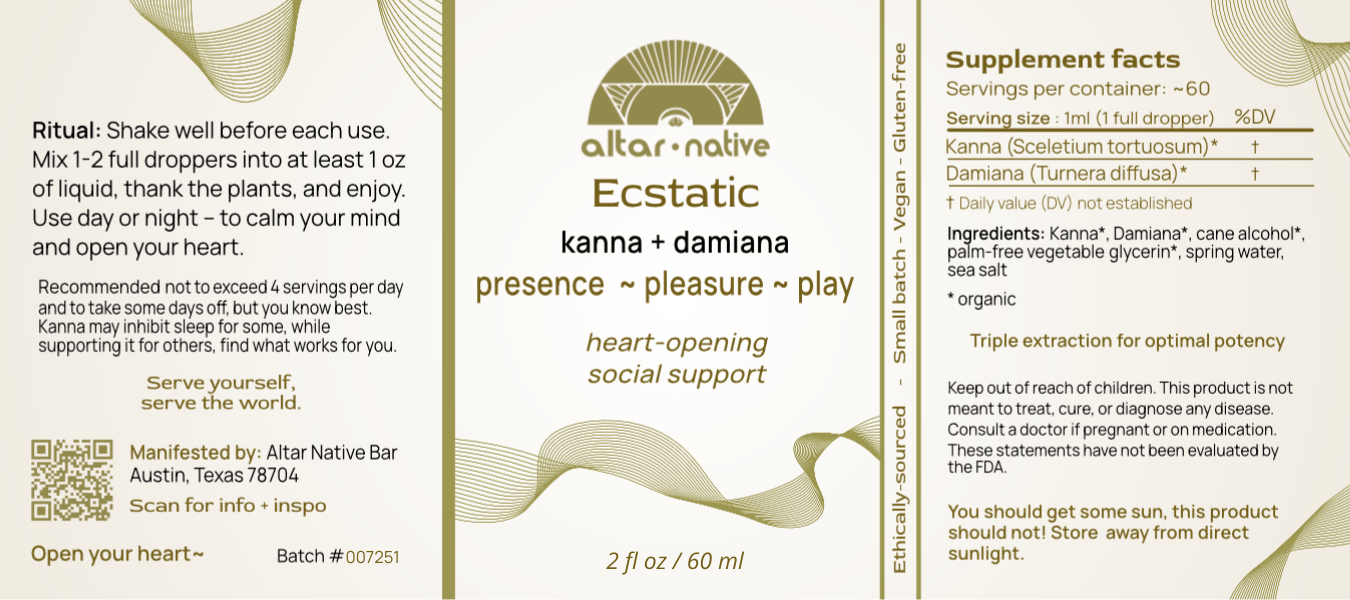Ecstatic ⟡ Kanna + Damiana Tincture Altar Native