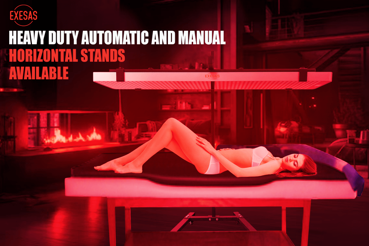 EXESAS 120 LED, 600W Dual - Chip, Red Light Therapy Device for Full Body, 4 - Wavelengths Infrared LED Panel for Skin, Weight, Pain, Wellness EXESAS