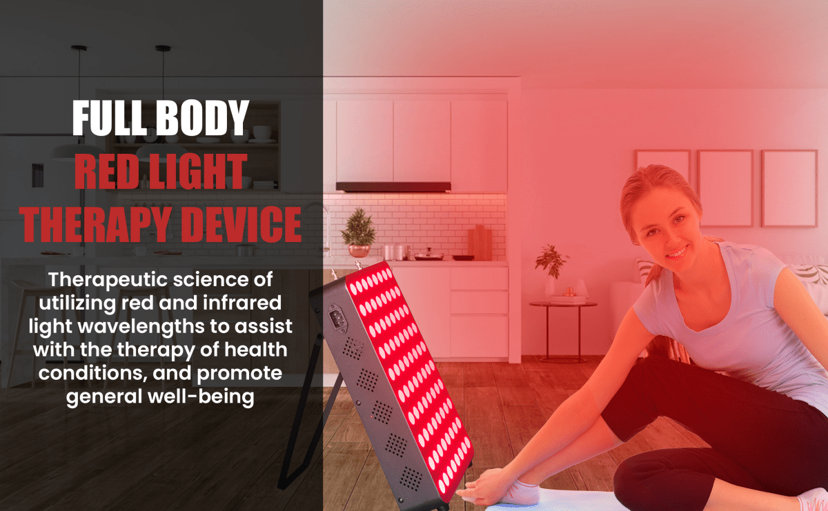 EXESAS 80 LED, 400W Dual - Chip, Red Light Therapy Device for Full Body 660nm & 850nm Infrared LED Panel for Beautiful Skin, Weight & Pain Management EXESAS