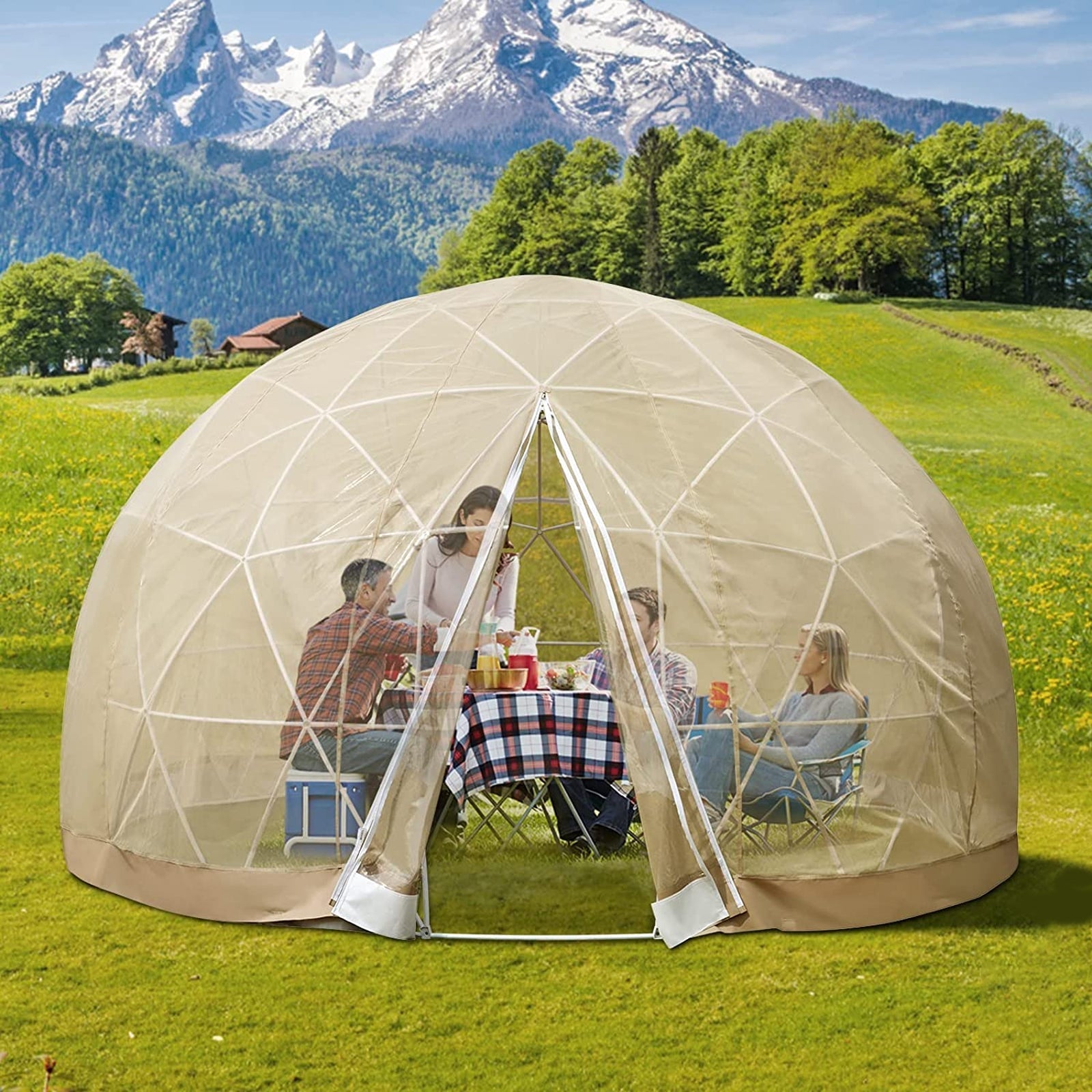 Extra Large 10 Person Outdoor Igloo Garden Greenhouse Dome Tent, 12FT (94316275) SAKSBY WHOLESALE