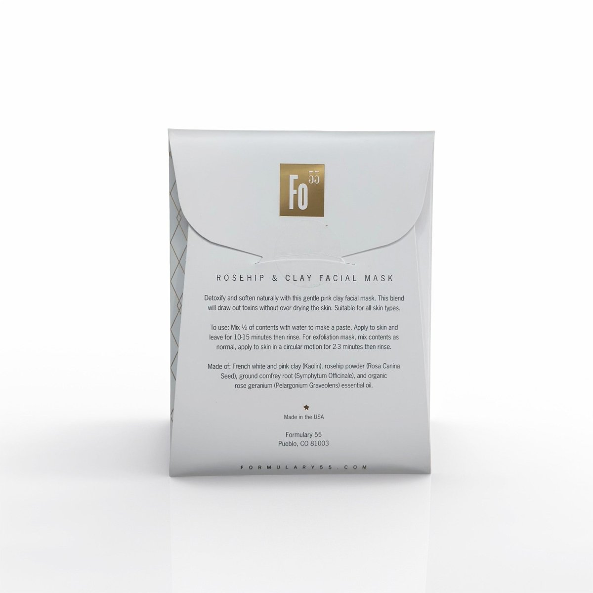 Face Mask Botanical Treatment - ROSEHIP & CLAY Formulary 55