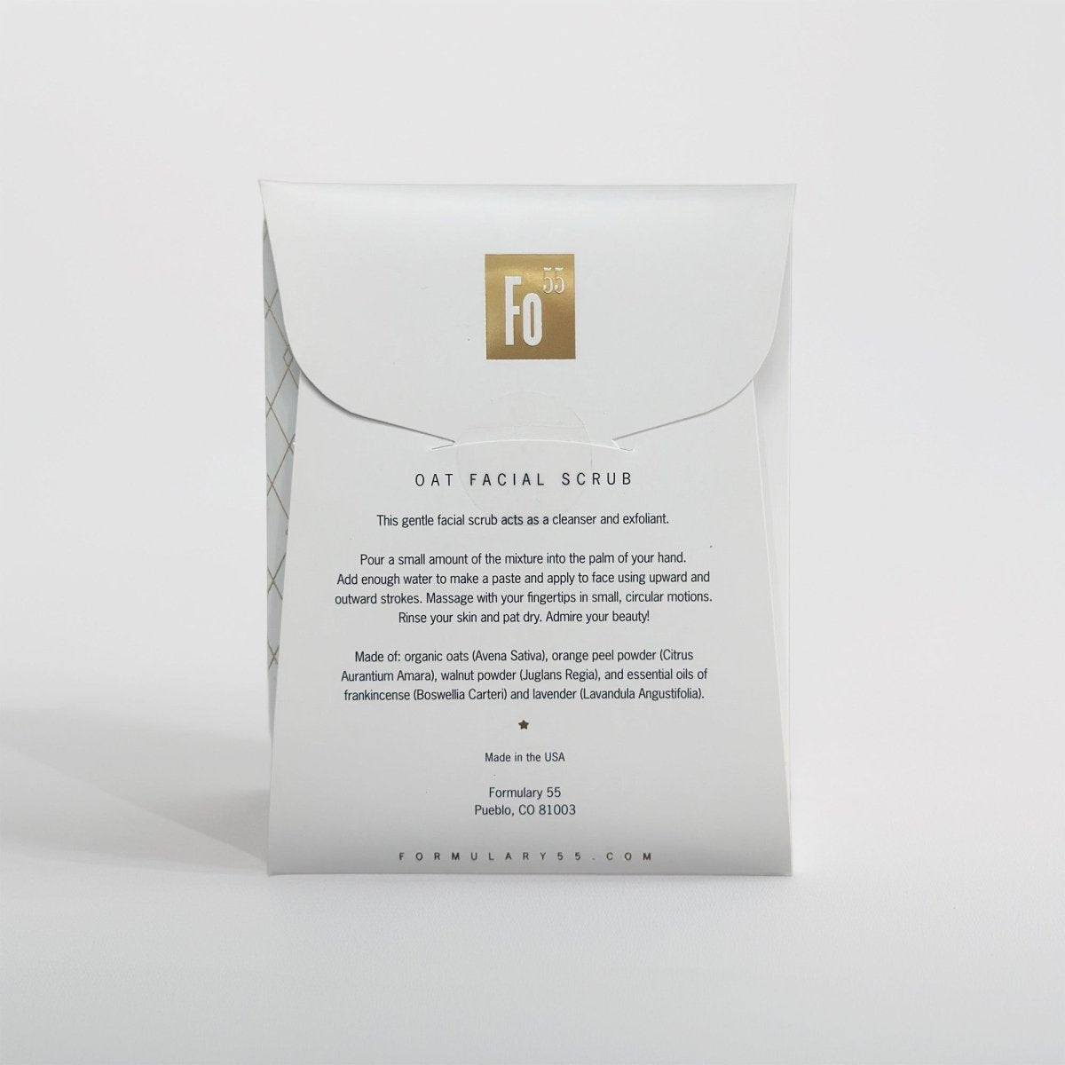 Facial Scrub Botanical Treatment - ORGANIC Oats & Orange Formulary 55