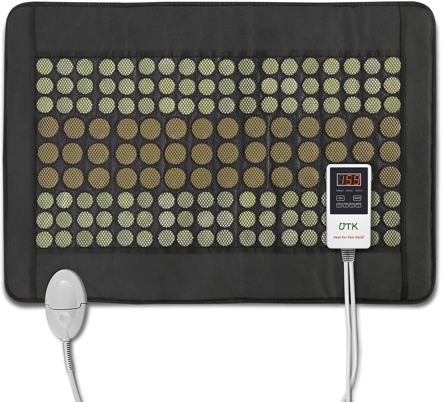 Far Infrared Natural Jade and Tourmaline Heating Pad, 31" x 21" iReliev