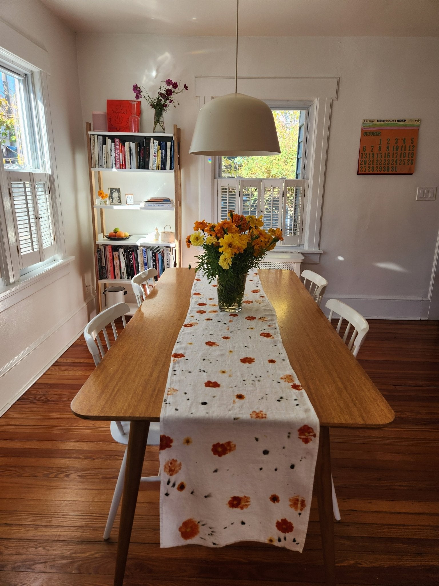 Flower - Printed Linen Table Runner dyekween