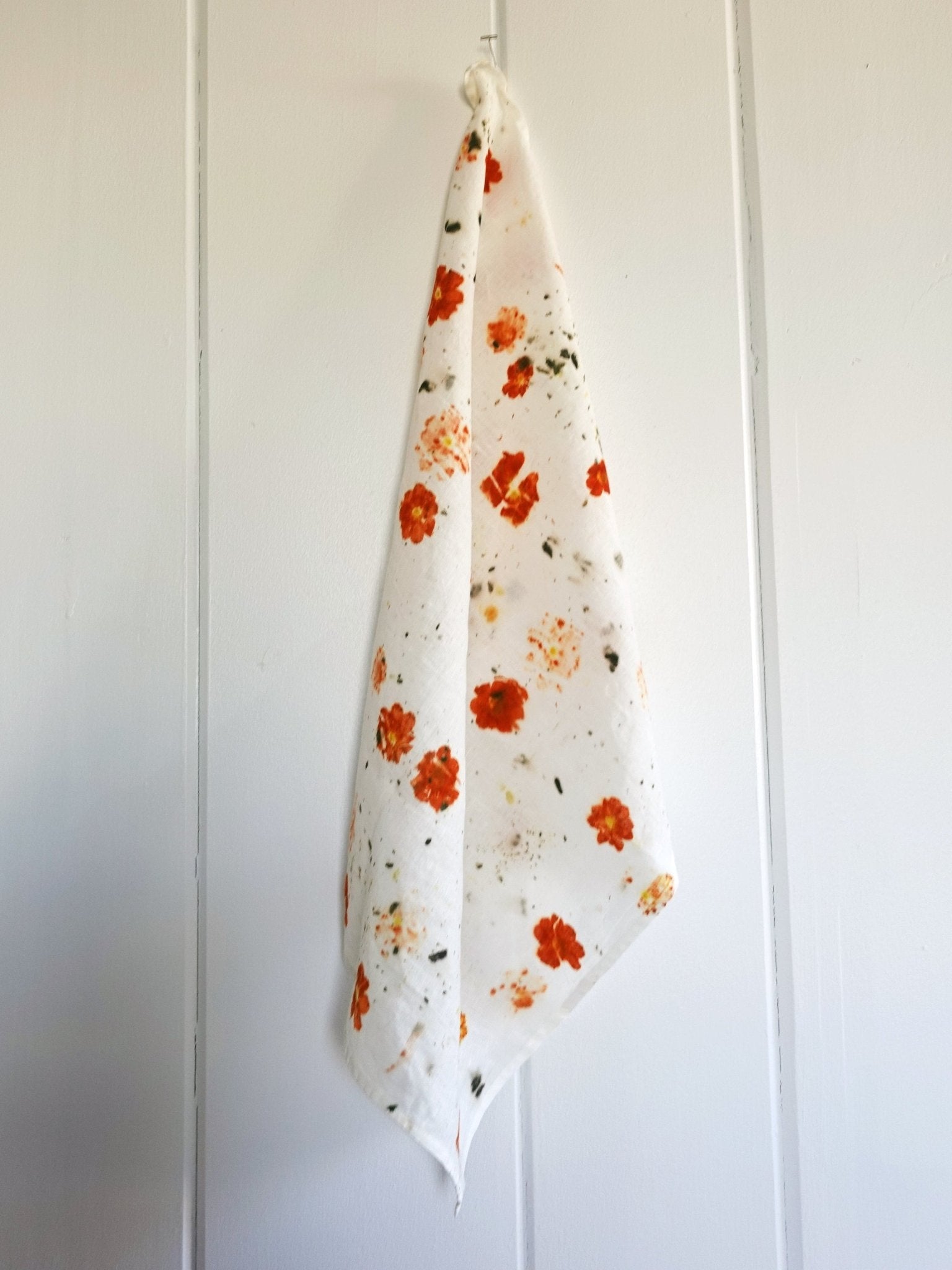 Flower - Printed Linen Tea Towel dyekween