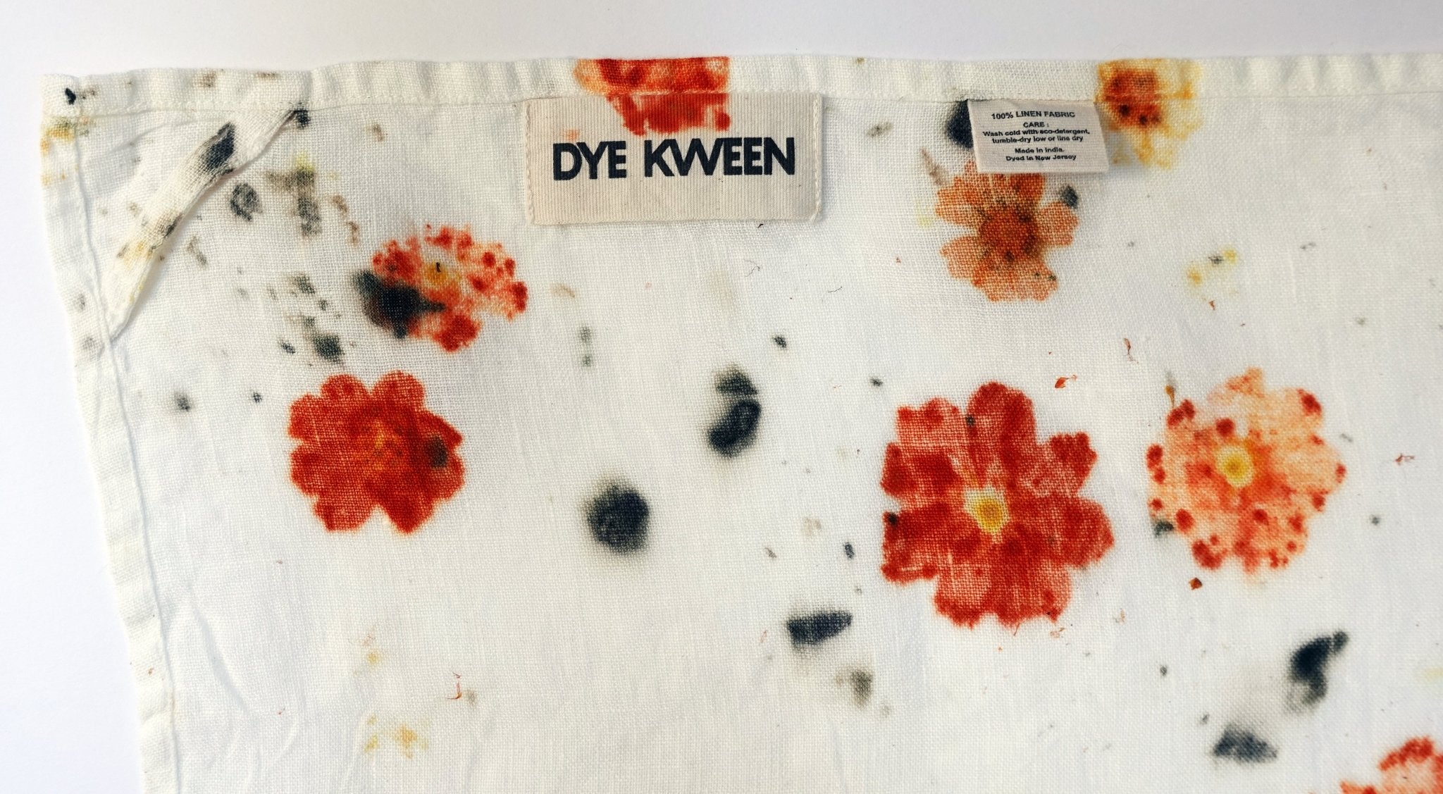 Flower - Printed Linen Tea Towel dyekween