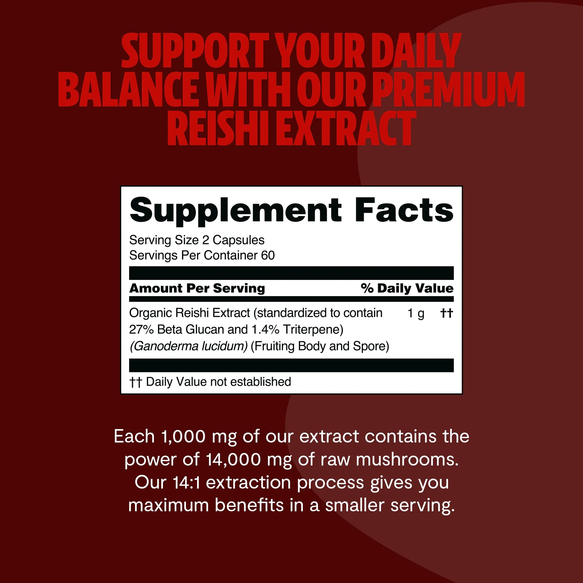 Reishi Mushroom Extract Capsules