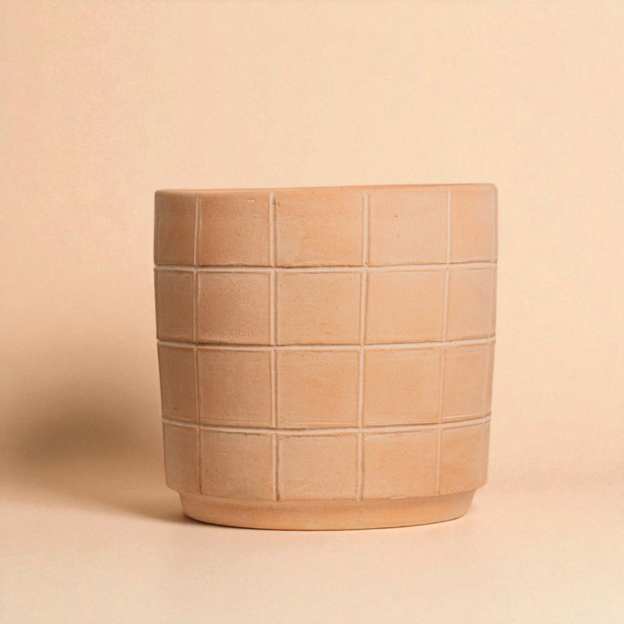 Grid Large Terracotta Planter by MESO MESO