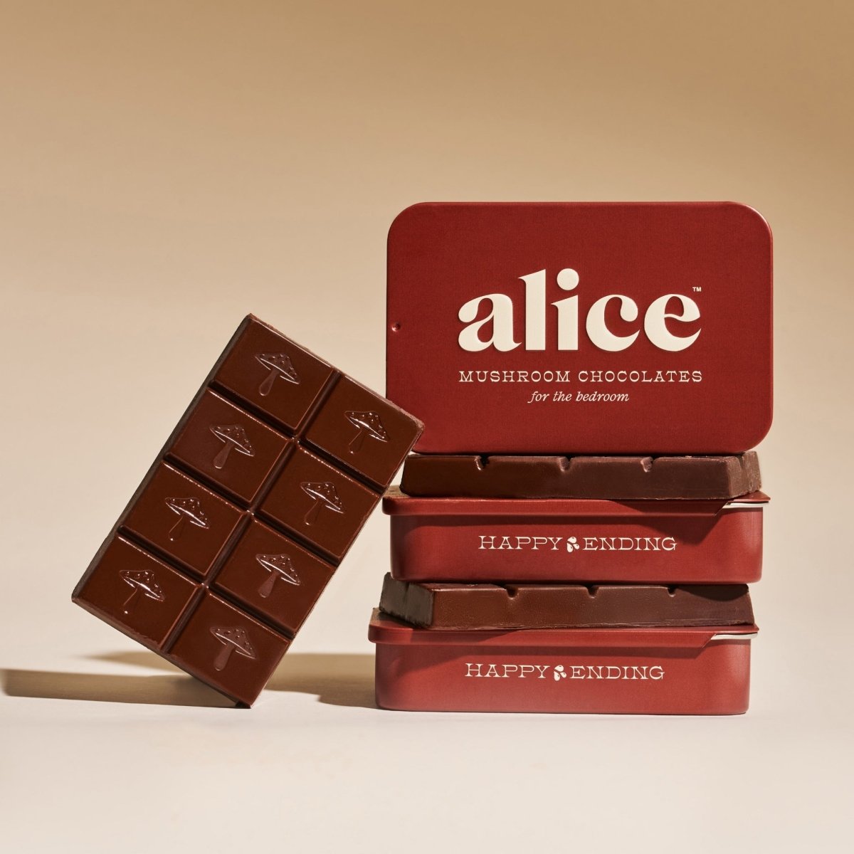 Happy Ending Functional Mushroom Chocolates alice mushrooms
