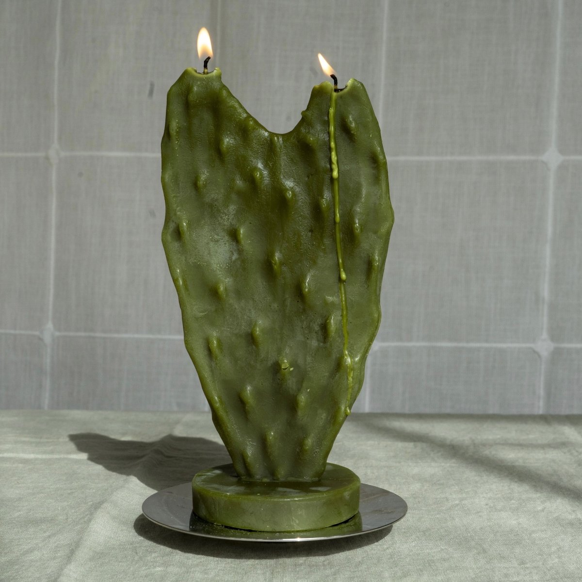 Heart Nopal Cactus Beeswax Candle Happy Organics