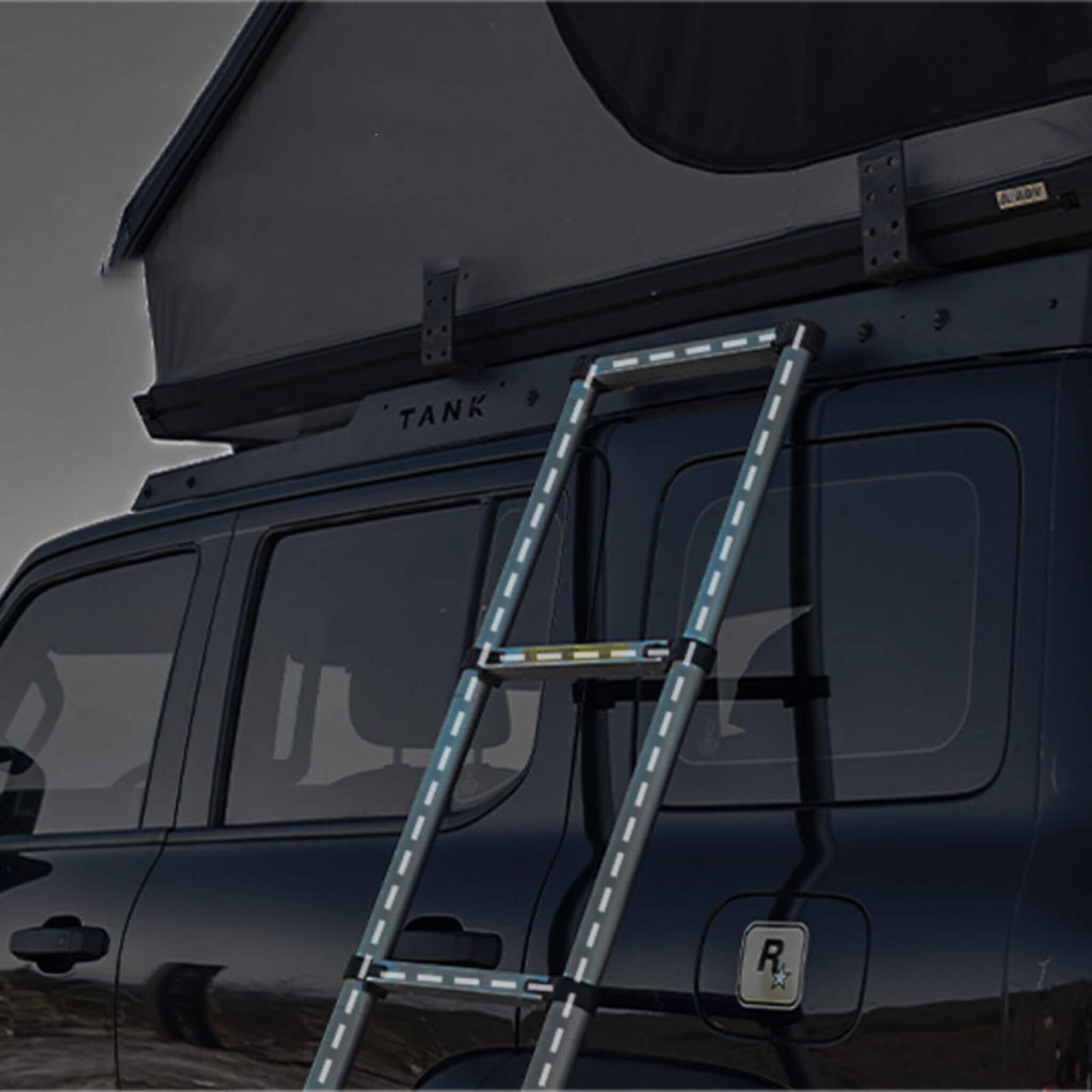 Heavy Duty 2 - 3 Person Hardshell Rooftop Tent With Ladder (SAK93120) SAKSBY WHOLESALE