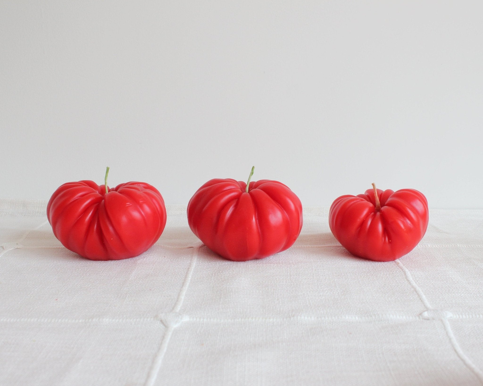 Large Red Heirloom Tomato Beeswax Candle