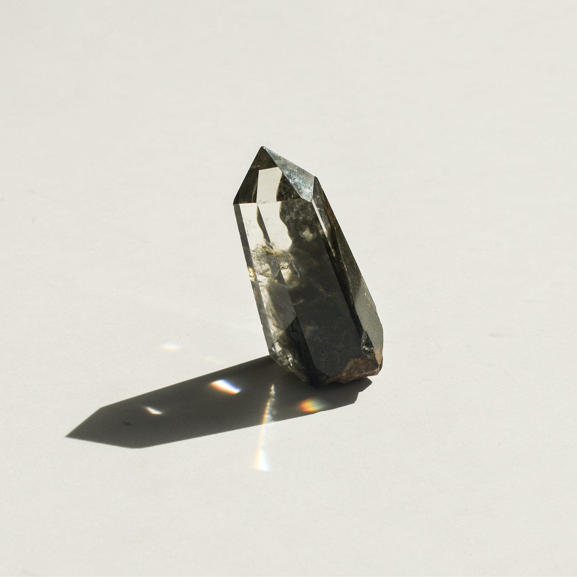 Hematite Phantom Quartz Crystal Tower | Tall CEDAR AND MYRRH