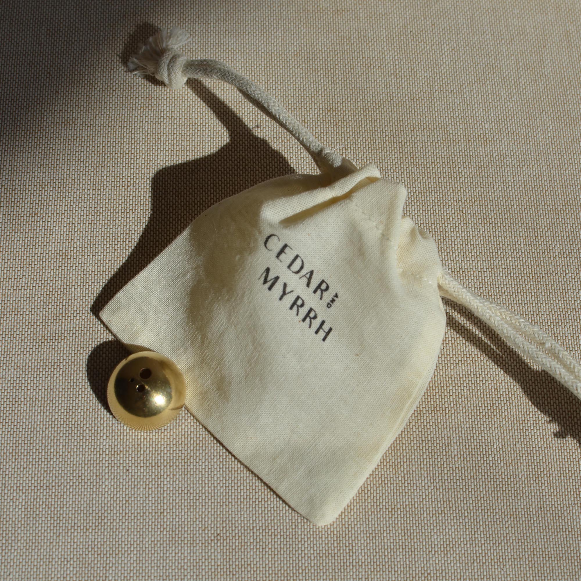 Hemisphere Brass Incense Holder CEDAR AND MYRRH