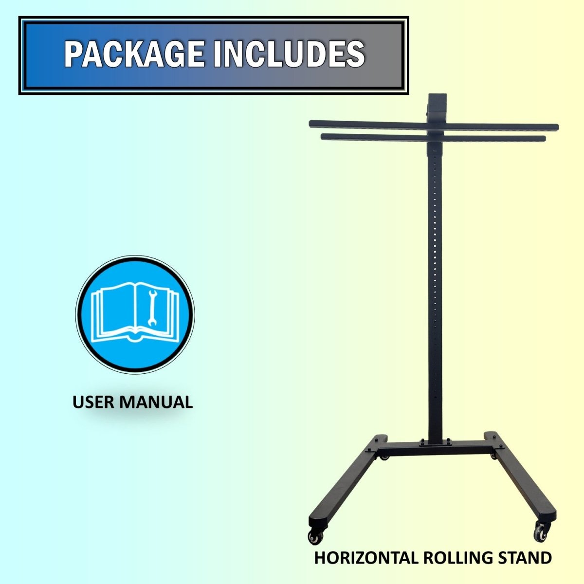 Horizontal Rolling Stand for EXESAS Red Light Therapy Panels, Compatible only with EXESAS Panels. (Stand Only, Panel Sold Separately) EXESAS
