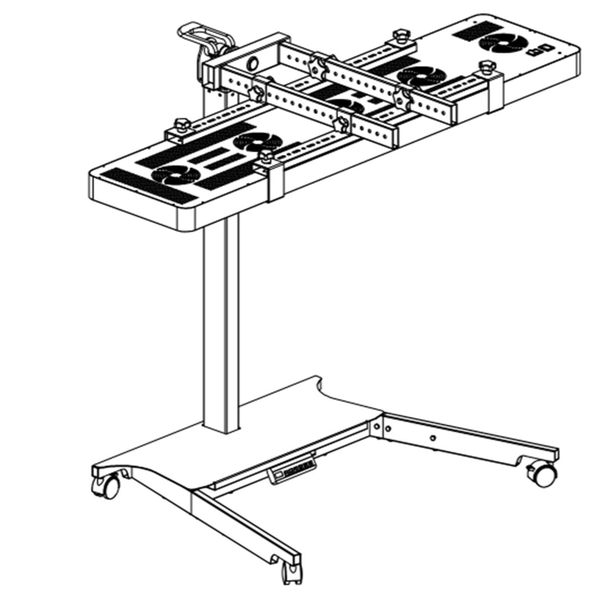 Horizontal/Vertical Powered Automatic Rolling Stand for EXESAS Red Light Therapy Panels, Auto Height Adjustment, (Panel Sold Separately) EXESAS