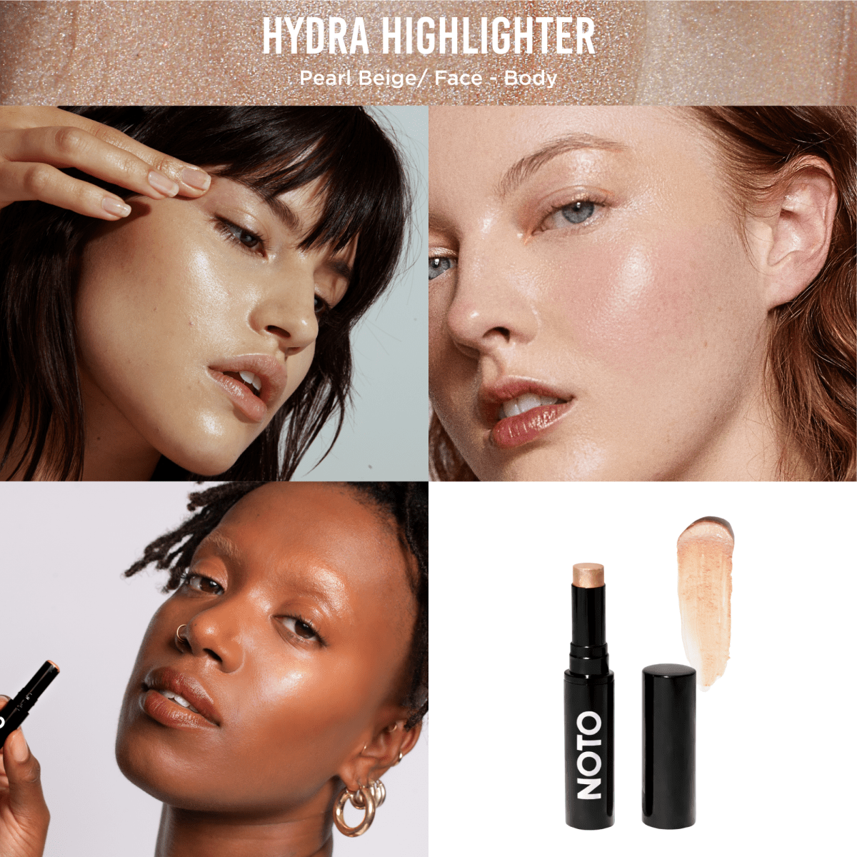 HYDRA HIGHLIGHTER STICK // FACE + BODY NOTO Botanics