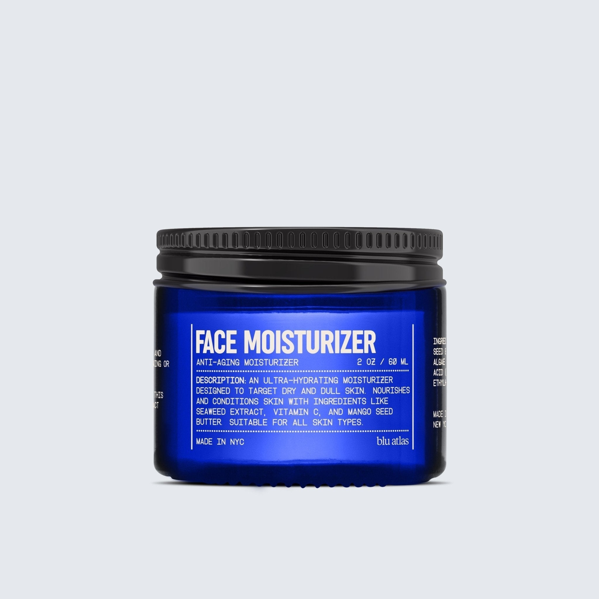 Hydrating Face Moisturizer for All Skin Types Blu Atlas